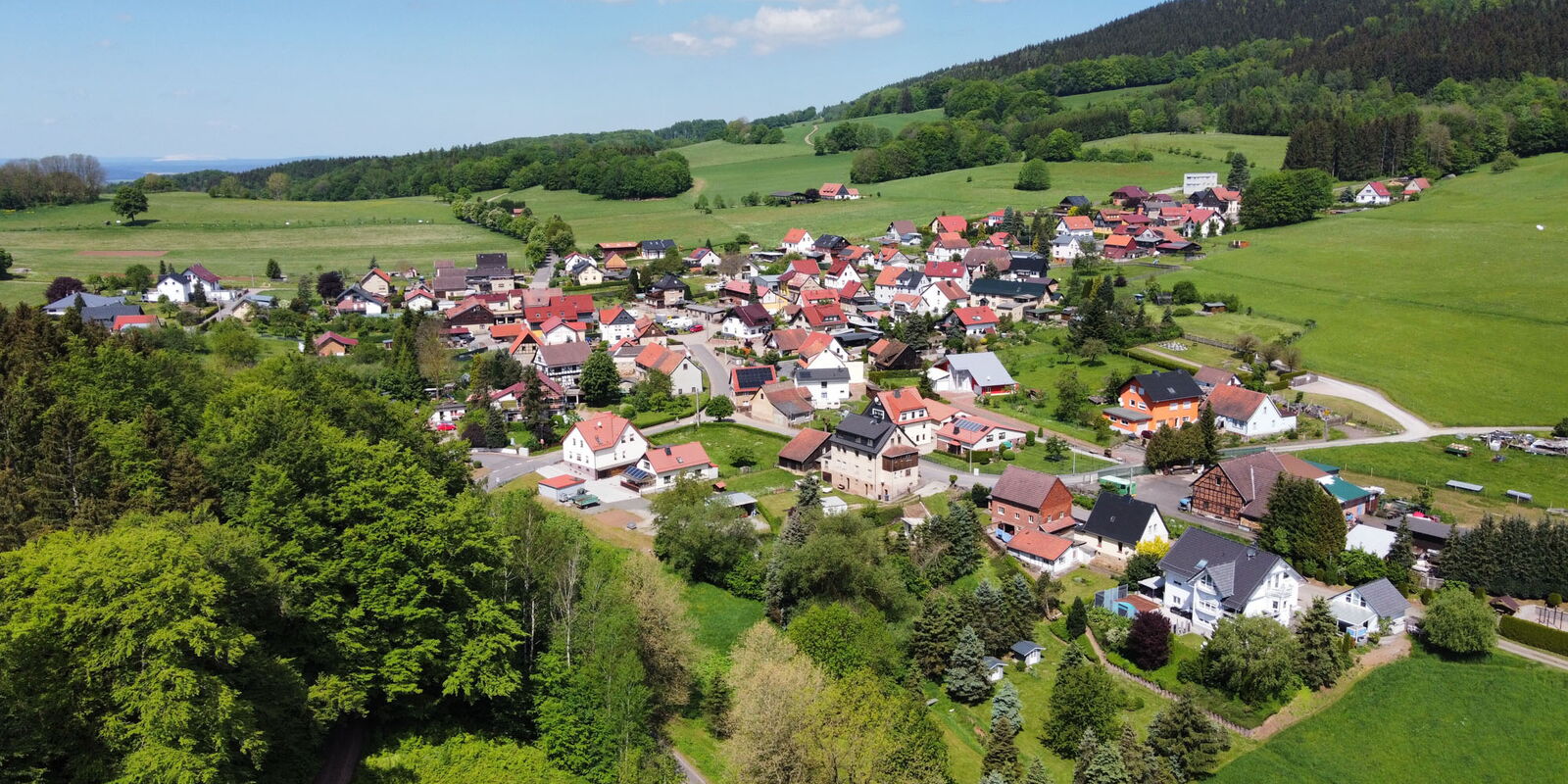 Blick auf Laudenbach, Stadt Brotterode-Trusetal