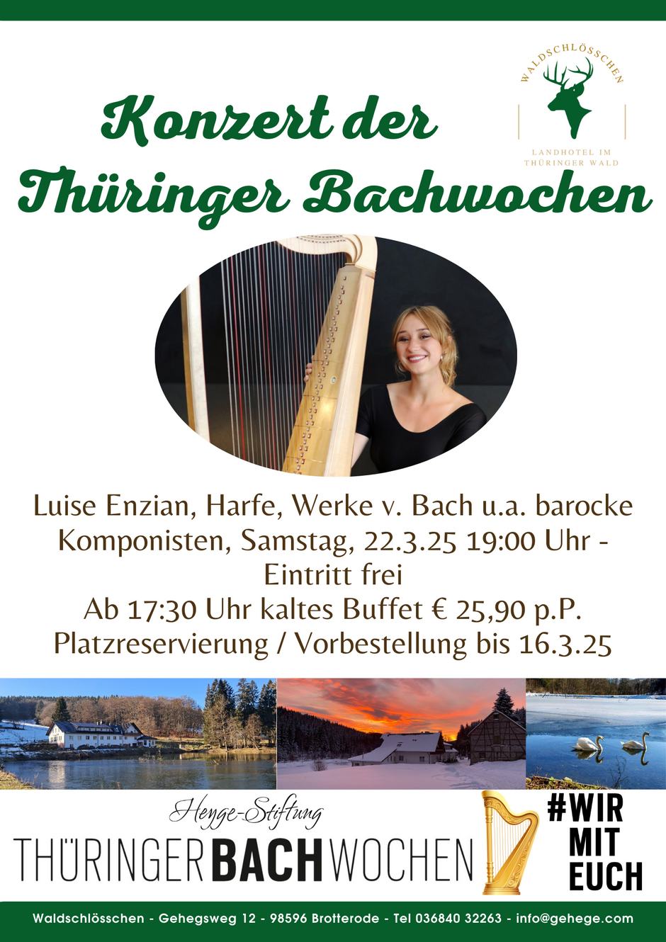 Plakat mit Informationen zur Veranstaltung