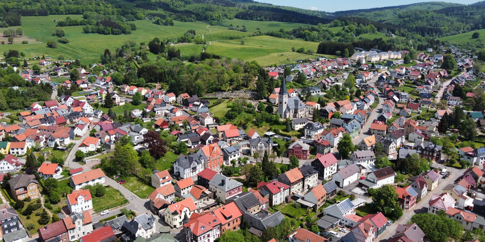 Blick auf Brotterode, Stadt Brotterode-Trusetal