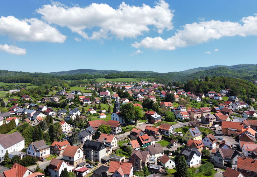 Ortsansicht von Trusen, einem Ortsteil von Brotterode-Trusetal