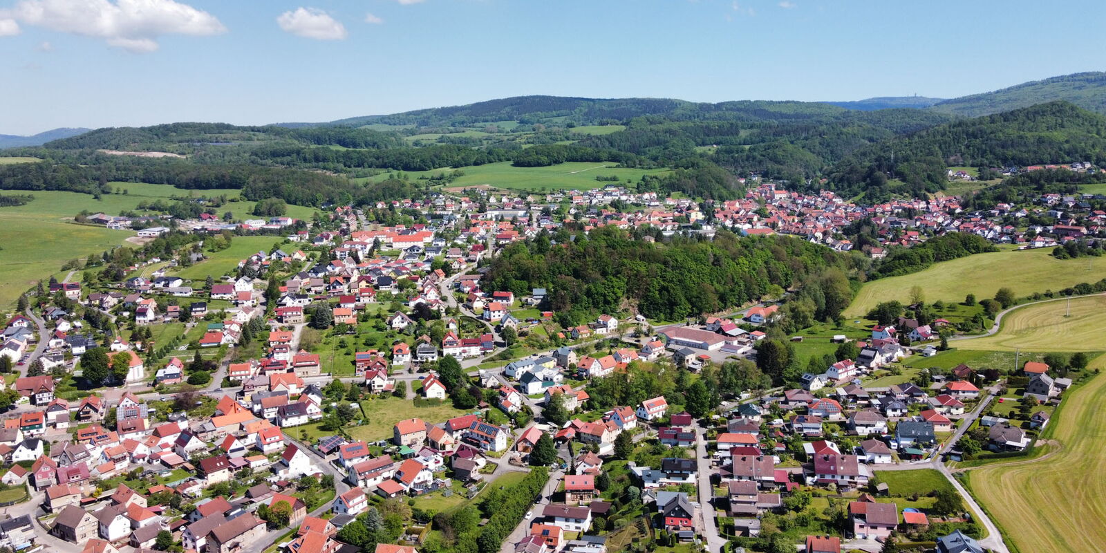 Ortsansicht von Trusen, einem Ortsteil von Brotterode-Trusetal