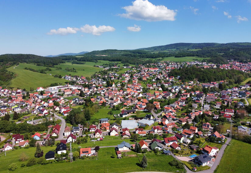 Ortsansicht von Trusen, einem Ortsteil von Brotterode-Trusetal